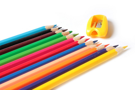 一套的彩色铅笔