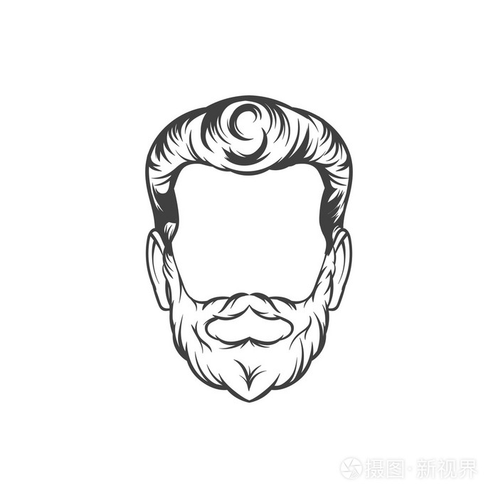 手绘矢量图.勒芒发型插画-正版商用图片1m3ljx-摄图新视界