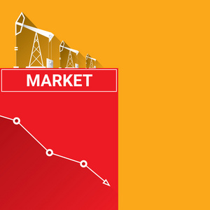 石油价格下调图图。矢量