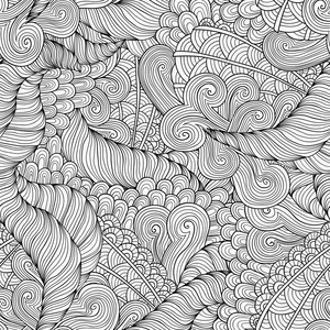 Zentangle 风格无缝模式