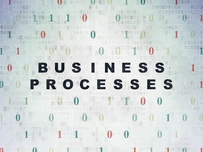 业务概念数字纸张背景下的业务流程