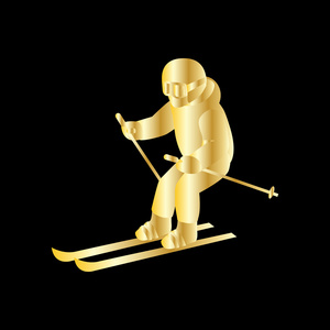 人民滑雪平面设计风格
