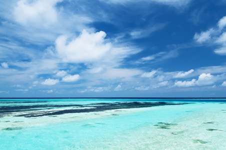 在马尔代夫的热带海景图片