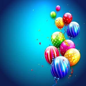 生日气球背景