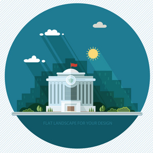 矢量建筑,如大学,警察办公室和市政厅,医院博物馆政府大楼黑色图标