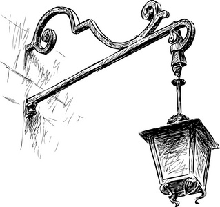 手绘路灯图片