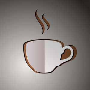 咖啡杯的矢量插图。 咖啡标志。 咖啡设计