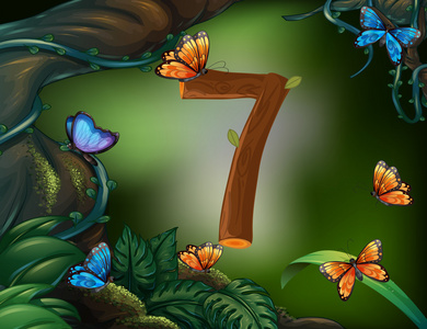 7 蝴蝶在花园里七号