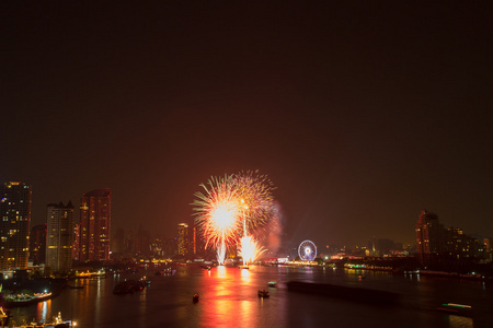 庆典烟花倒计时曼谷倒计时河软焦点