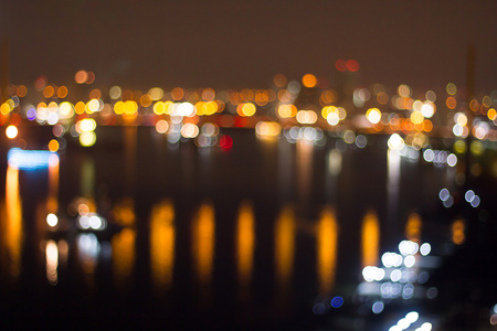 离焦模糊的城市夜景过滤景抽象背景