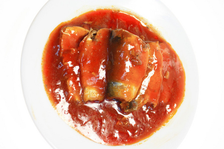 番茄酱 sardin 鱼