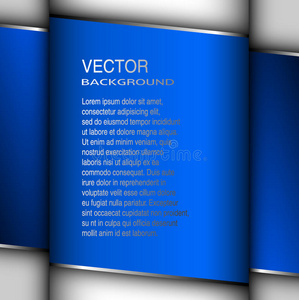 抽象封面蓝色背景向量插图。