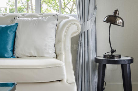 米色 椅子 安慰 建筑学 公寓 沙发 休息室 活的 窗帘