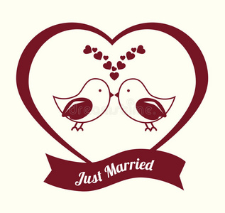 插图 生活 夫妇 结婚 卡片 传统 邀请 浪漫的 庆祝 浪漫主义