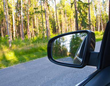旅行 移动 运动 镜子 后视图 假期 公路 自然 反射 车辆