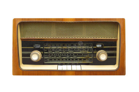 复古桌收音机隔离。