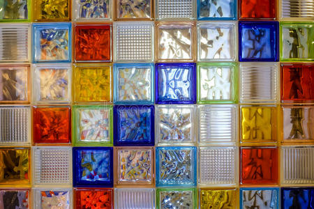 彩色玻璃砖照片