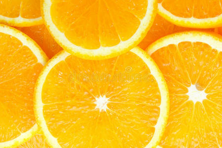 橙色切片柑橘水果的抽象背景