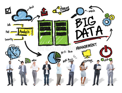 多元化商业人士大数据企业数字概念照片