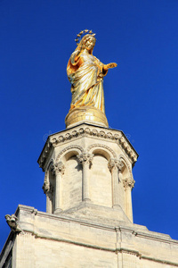 法国阿维尼翁圣母玛利亚雕像
