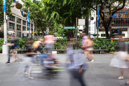 市中心 人群 运动 街道 飞地 旅游业 中心 新加坡人 果园