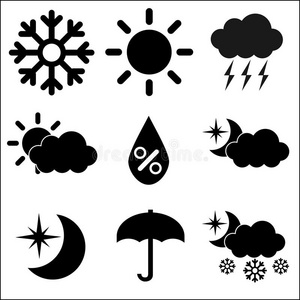 收集 气象学 积雨云 预测 阳伞 空气 雨滴 阴天 自然