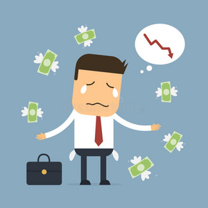 商人赔钱,矢量卡通概念抽象业务照片