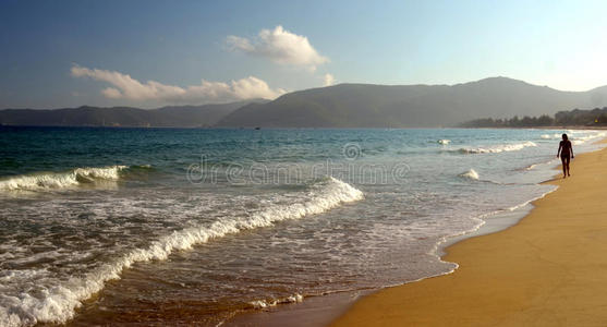 泡沫 地平线 假日 海滩 放松 海南 海湾 任命 风景 美丽的