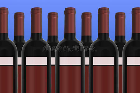 葡萄酒 饮料 产品 收集 站立 未开封 瓶子 玻璃 标签