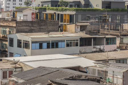 主要城市的美景是由住宅和建筑密度