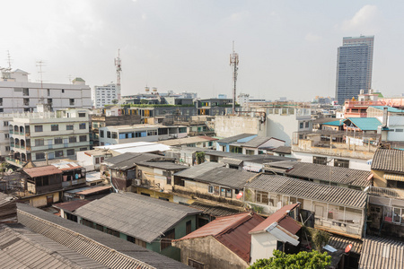 主要城市的美景是由住宅和建筑密度