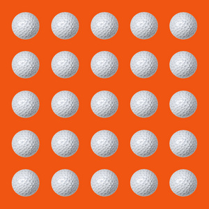 橙色的几个高尔夫球
