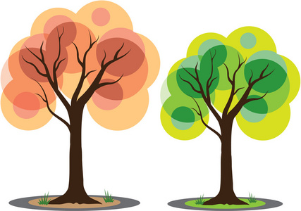 矢量树图照片