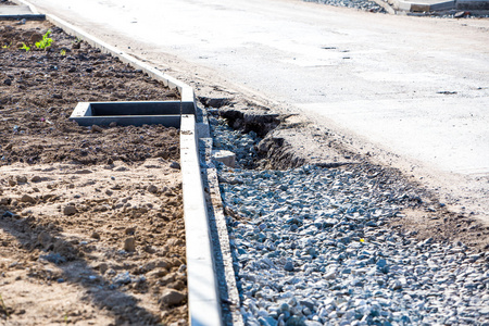 道路建筑工地石头和砾石