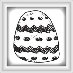 简便的涂鸦的复活节彩蛋