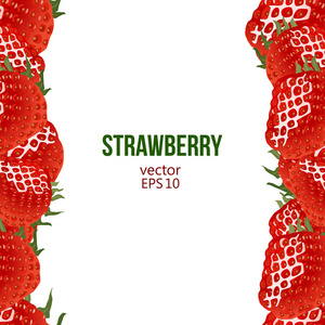 草莓的框架，矢量图