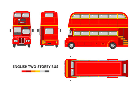 英国红色双层巴士图片