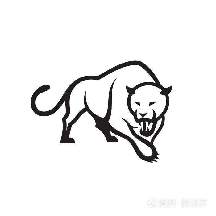 白色背景上的豹符号插画-正版商用图片1md1t9-摄图新视界