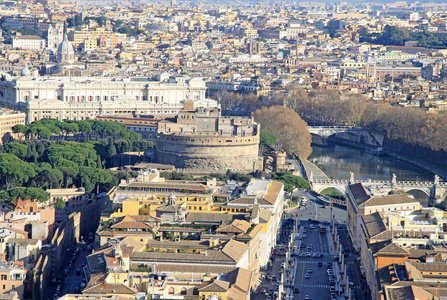 从圣伯多禄大教堂，罗马，意大利罗马，意大利罗马2012 年 12 月 20 日 鸟瞰图