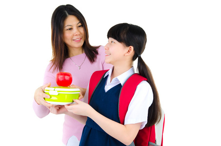 健康饮食概念为上学的孩子