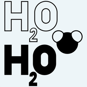 H2o 的符号。矢量