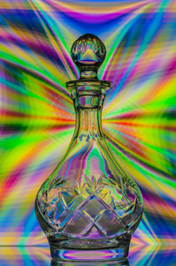 发光的水晶酒瓶