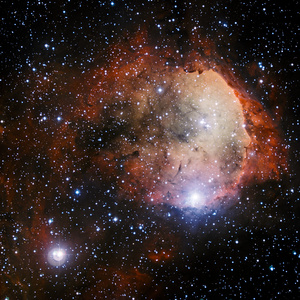 在空间中的恒星星云。这幅图像由美国国家航空航天局提供的元素