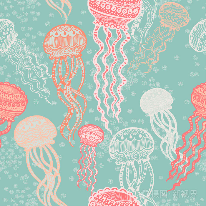 以图形方式抽象水母模式