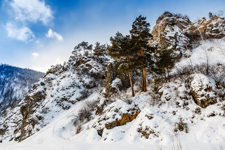 冬季景观，岩顶