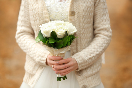 婚礼在手中的花束