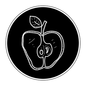 简便的涂鸦的苹果