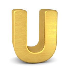 3d 字母 U 金