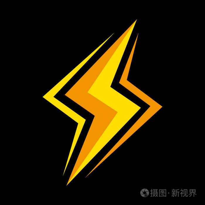 闪电矢量图标