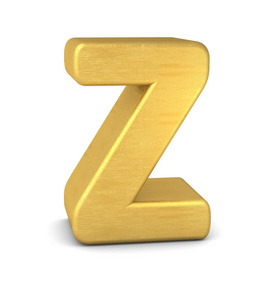 3d 字母 Z 黄金